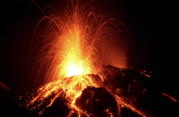 Stromboli by night